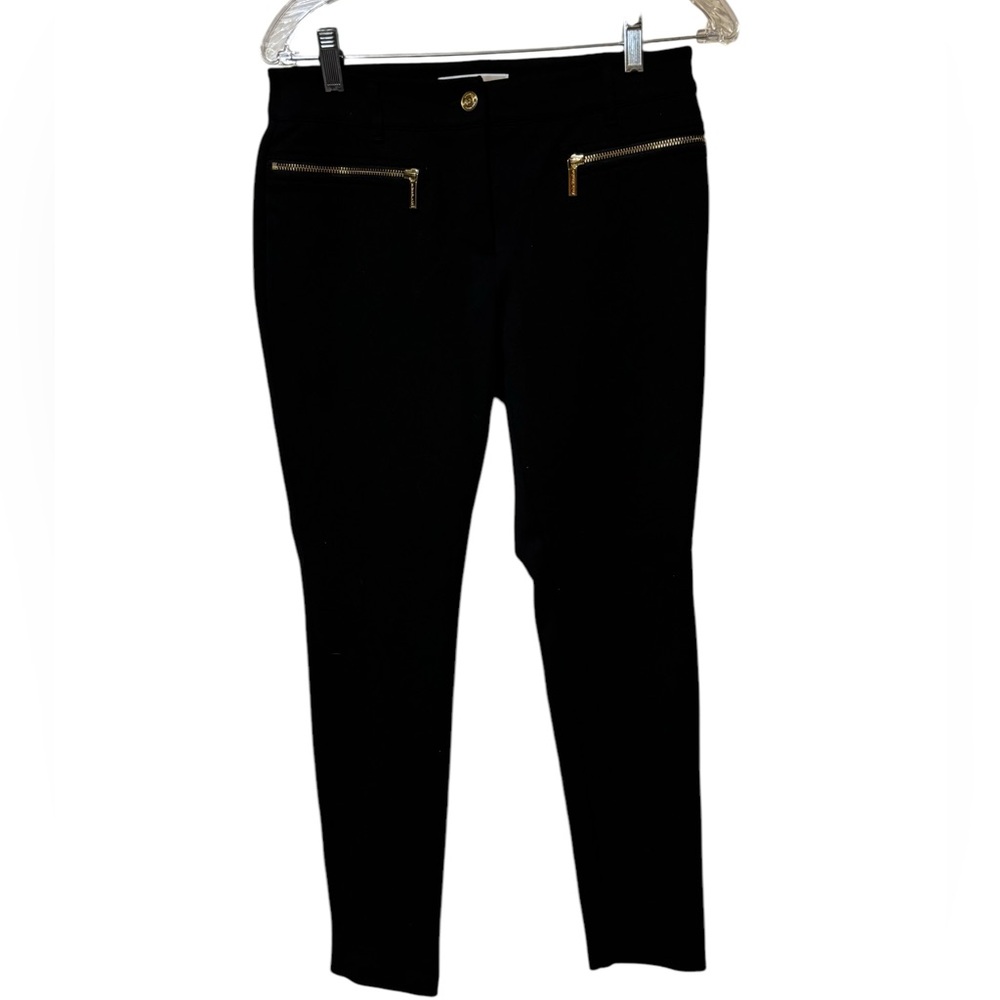 Michael Michael Kors Size 8 Black Pants withh Zippered front pockets EUC